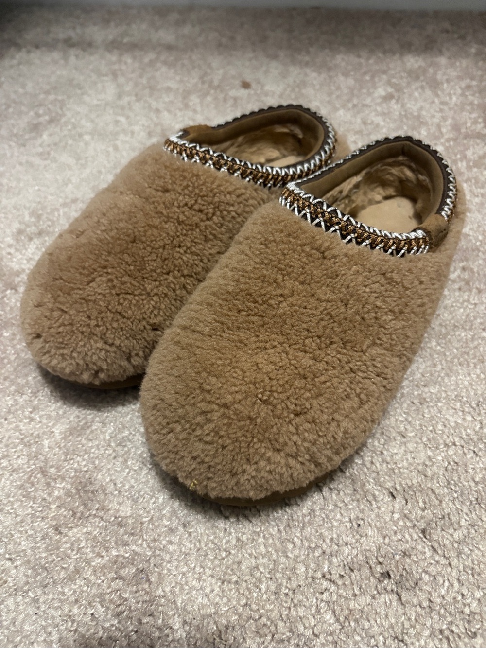 UGG Chestnut Brown Sheepskin Slip-On Slippers